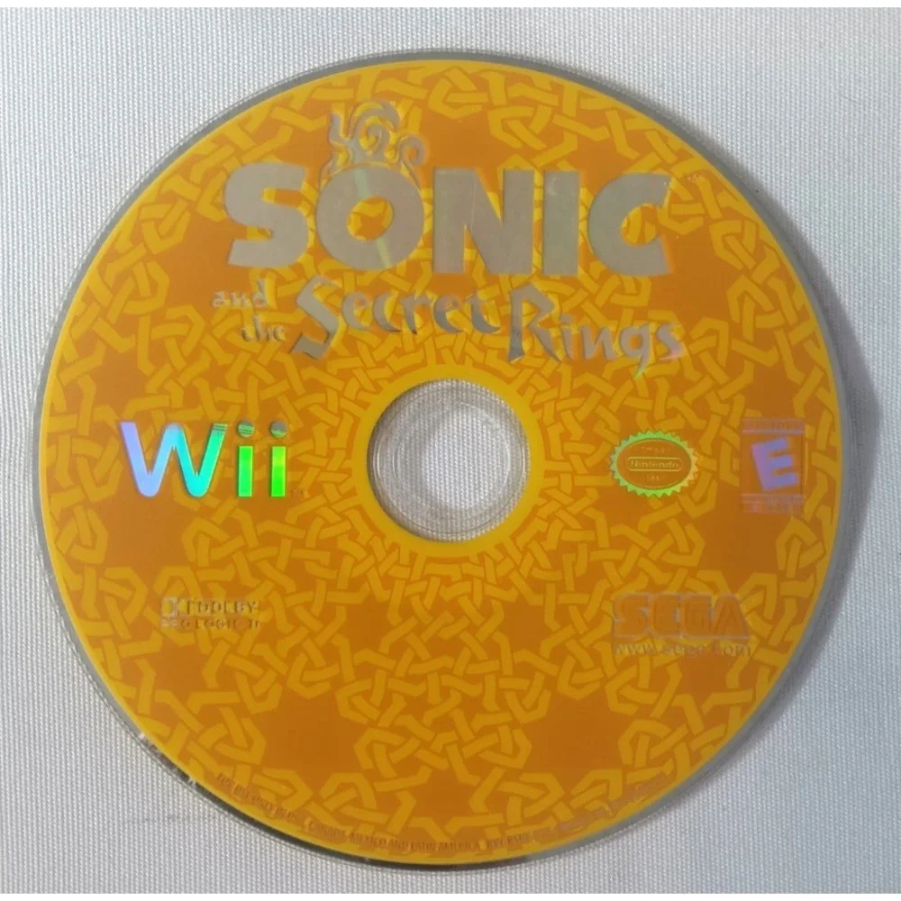 Sonic and the Secret Rings (Nintendo Wii, 2007) CD CLEAN / No Box or Manual